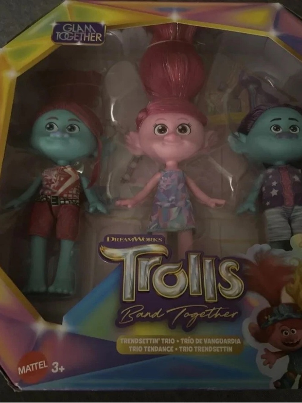 Trolls Band Together Trendsettin' Trio Queen Poppy, Spruce Bruce & Floyd Dolls